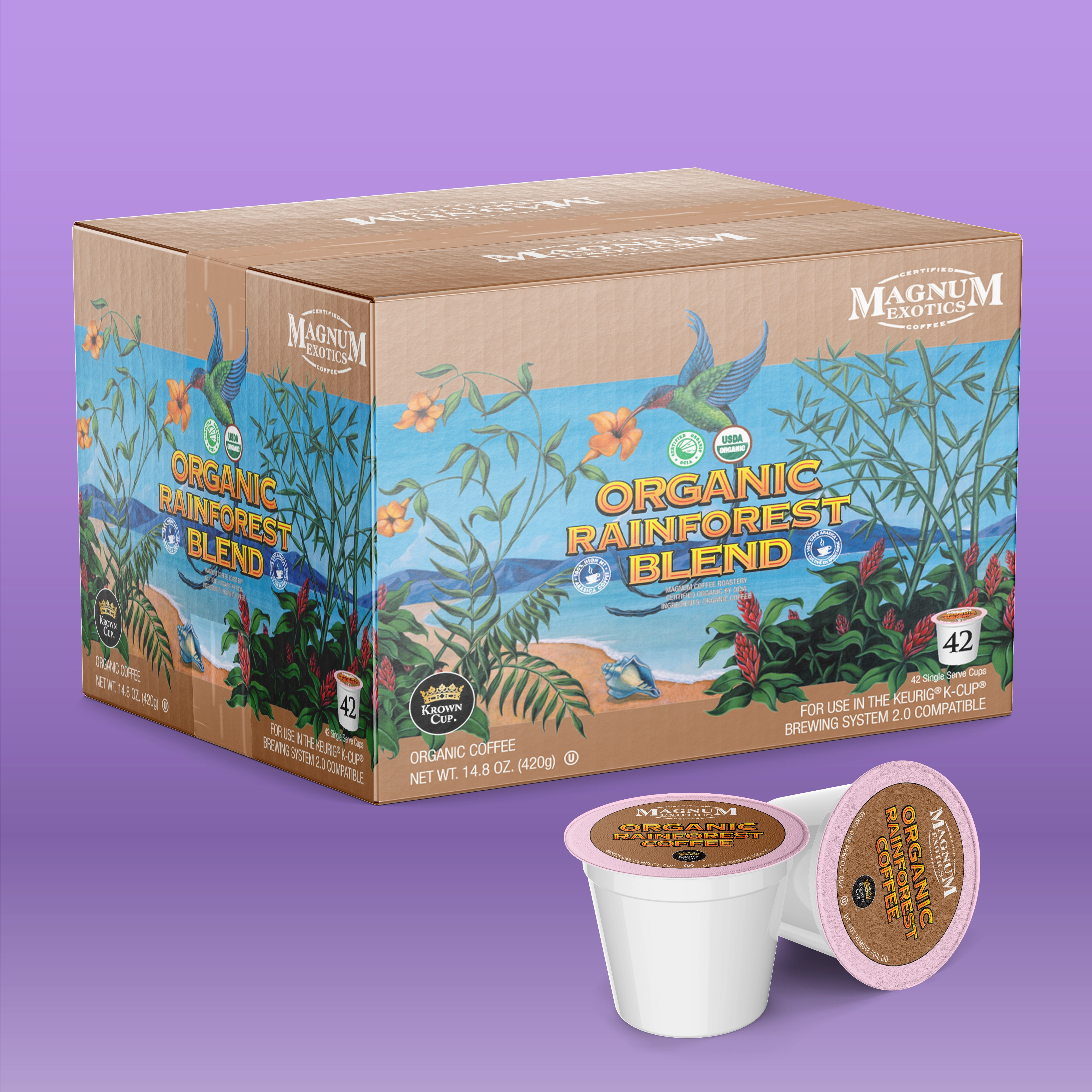 Organic Rainforest Blend Single Serve Cups- 42ct. – magnumcoffee